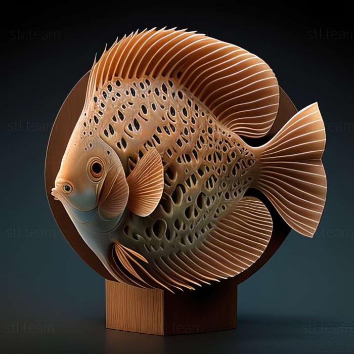 3D model Ordinary discus fish (STL)